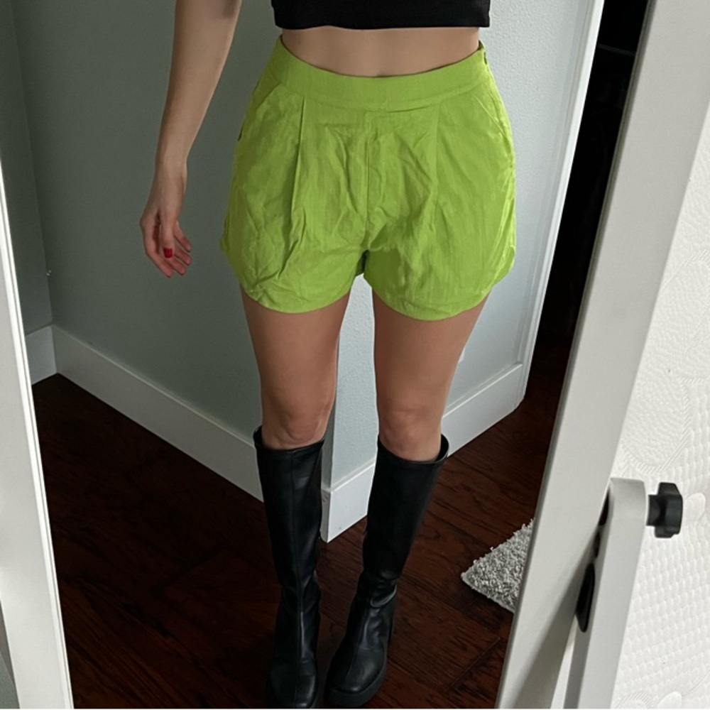 Women's Lime Green Shorts